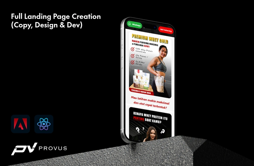 Website preview for provus.my.id premium whey gold